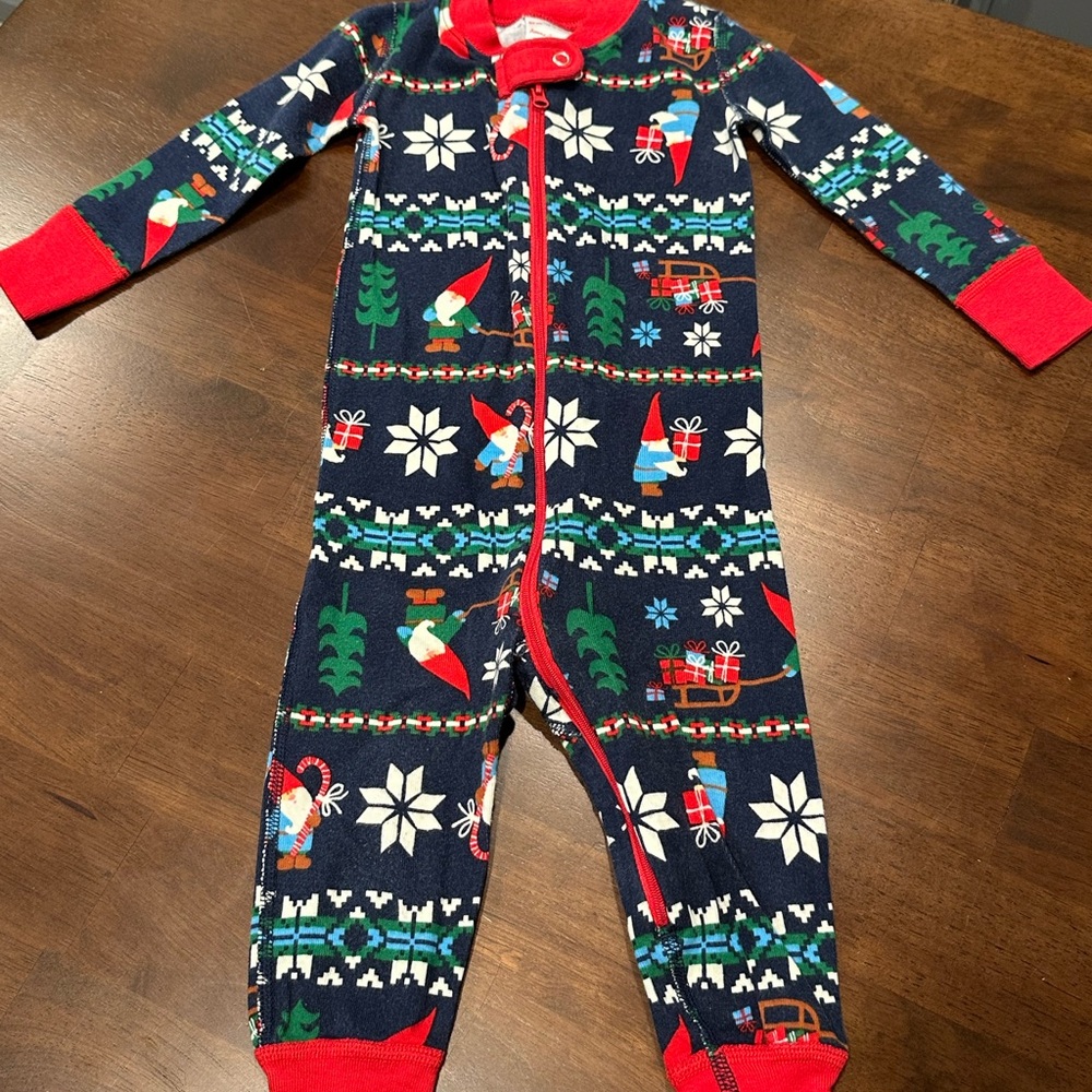 Hanna Andersson Red and Blue Holiday Gnomes Pajamas